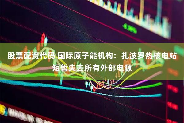 股票配资代码 国际原子能机构：扎波罗热核电站短暂失去所有外部电源